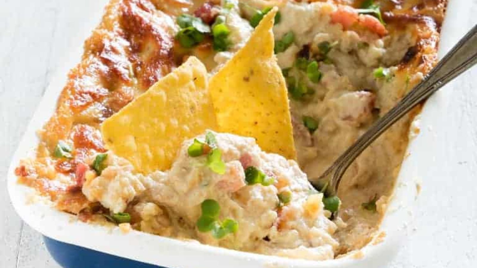 Cream cheese dip with bacon bits.