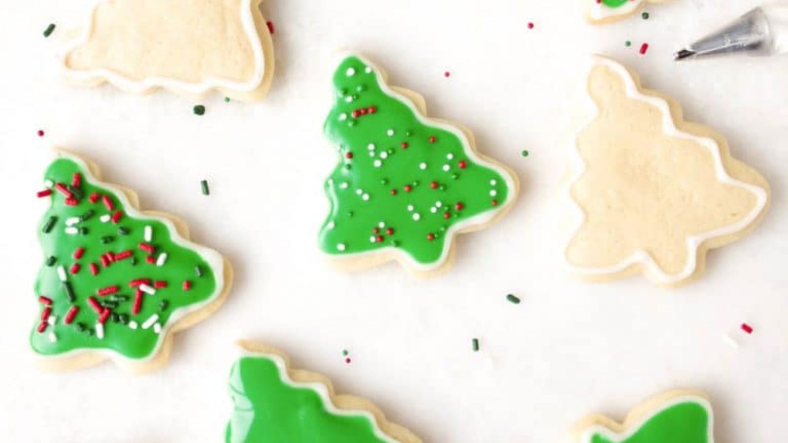Christmas themed cookies. 
