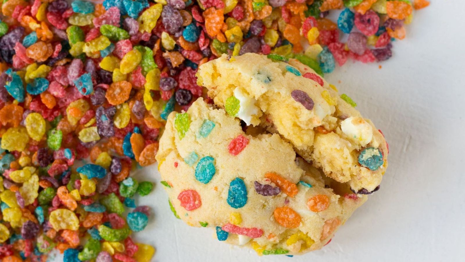 Pebbles cookies close up shot.