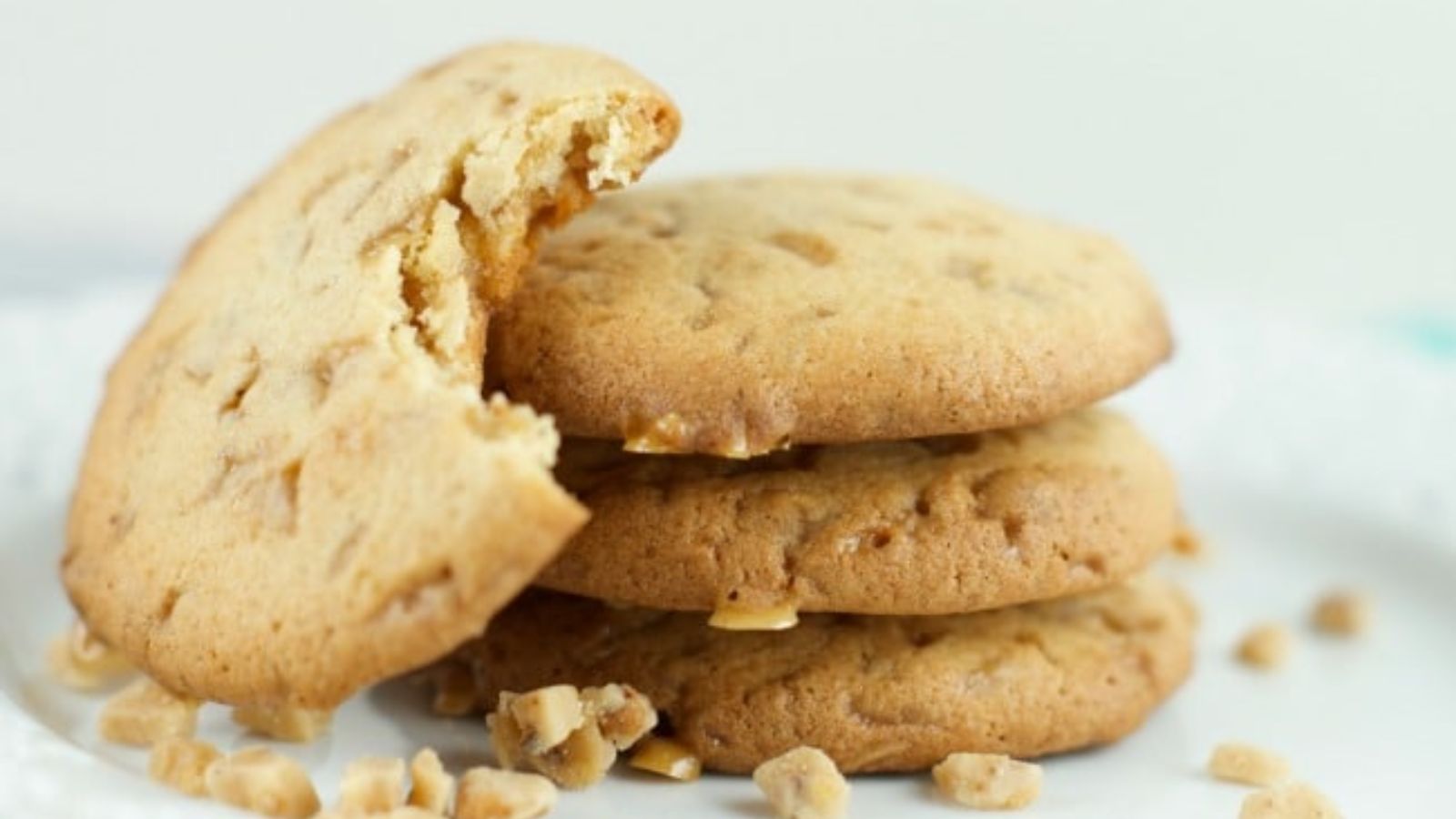 Stack of butter cookies.