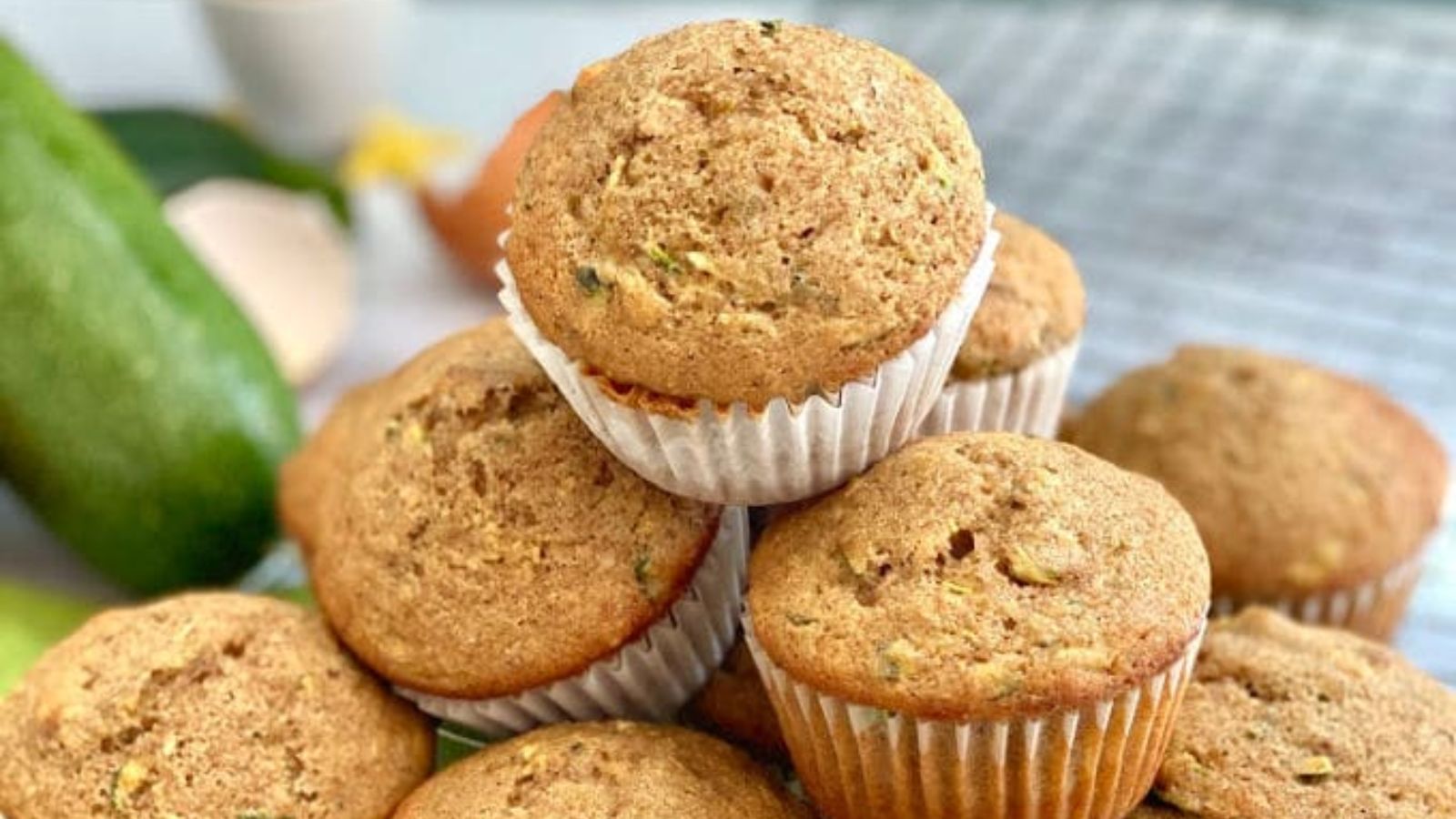 Zucchini muffins with orange flavor.