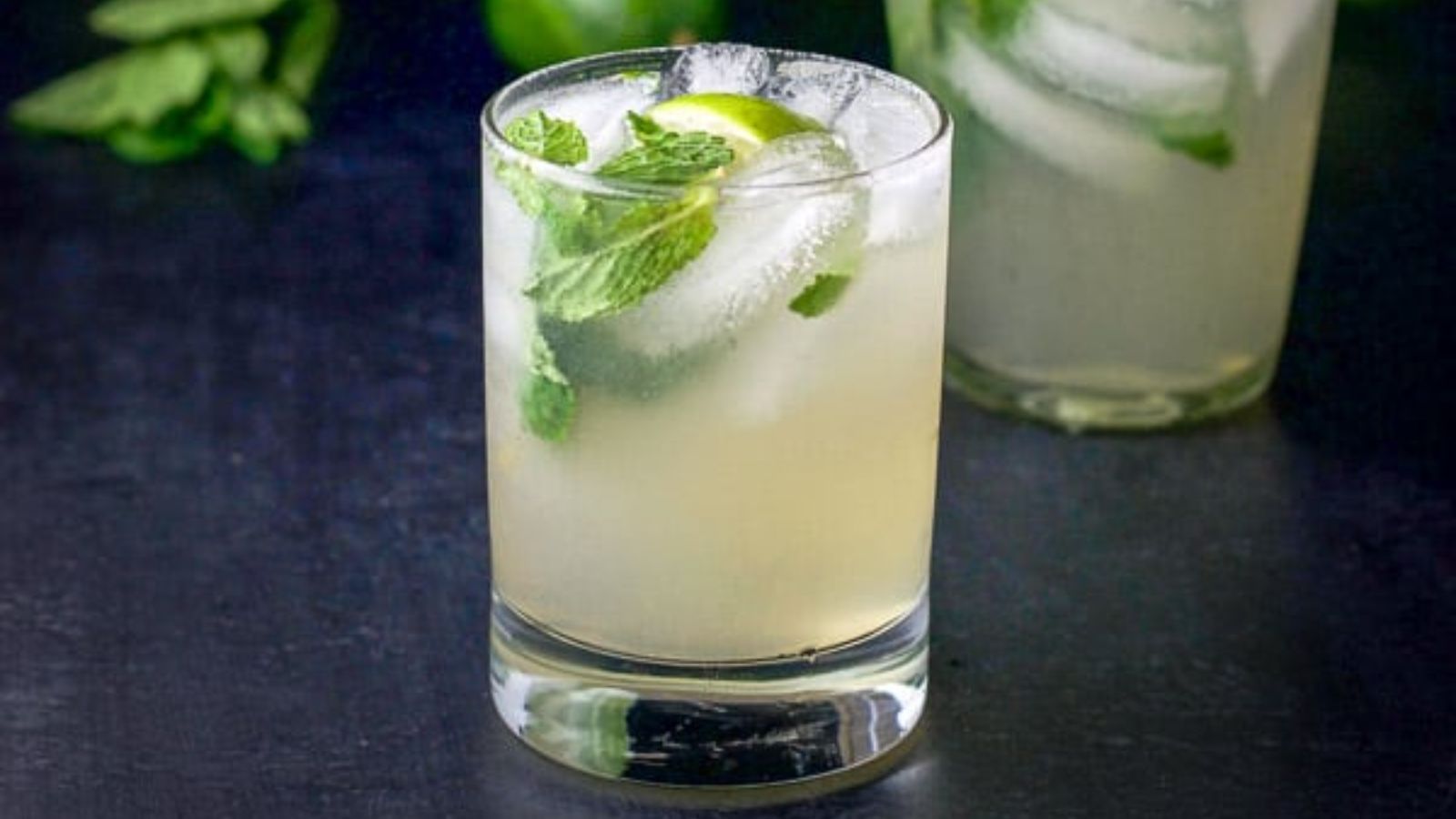 Mojito cocktail in a glass.