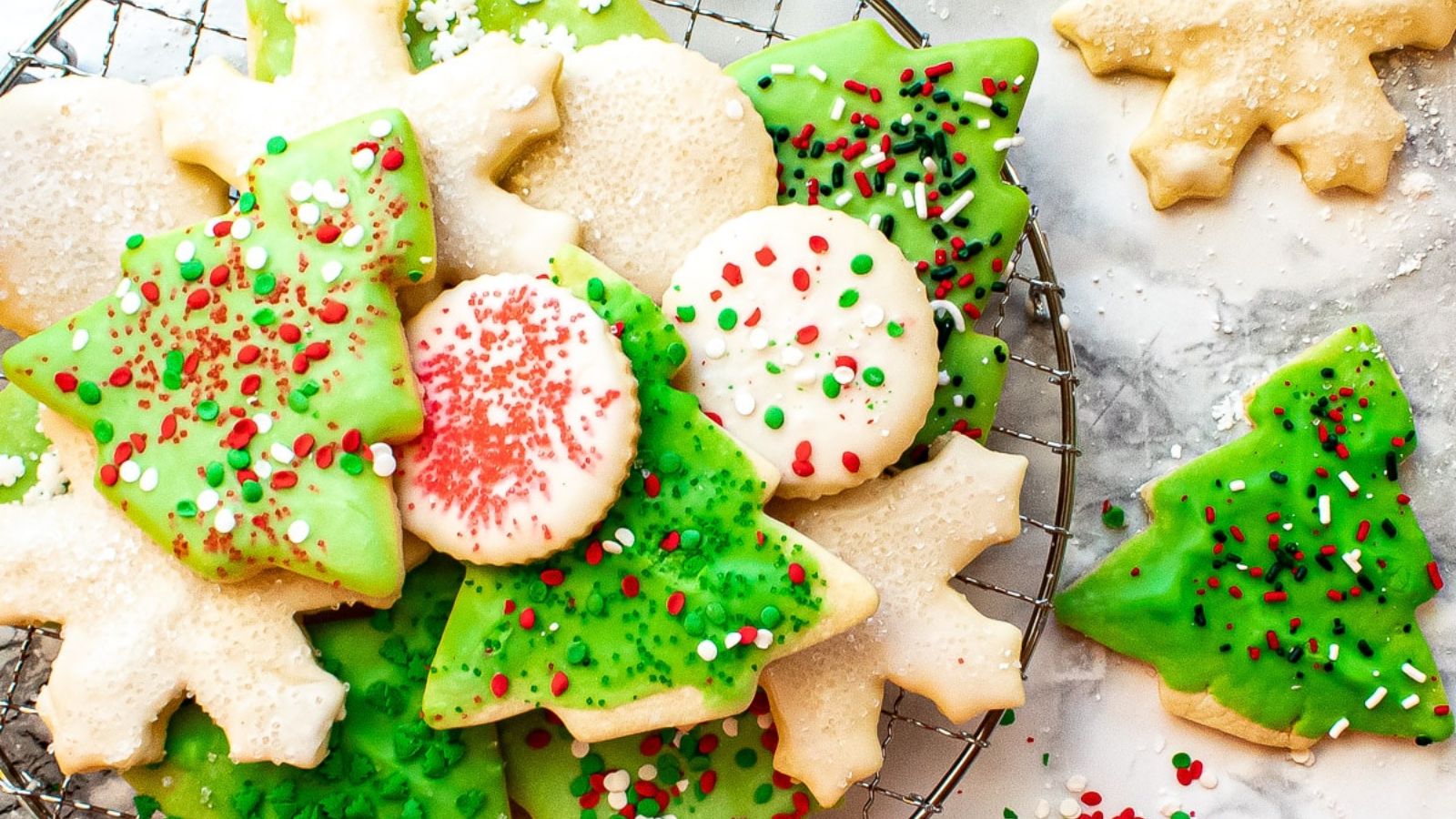 Christmas themed cookies.