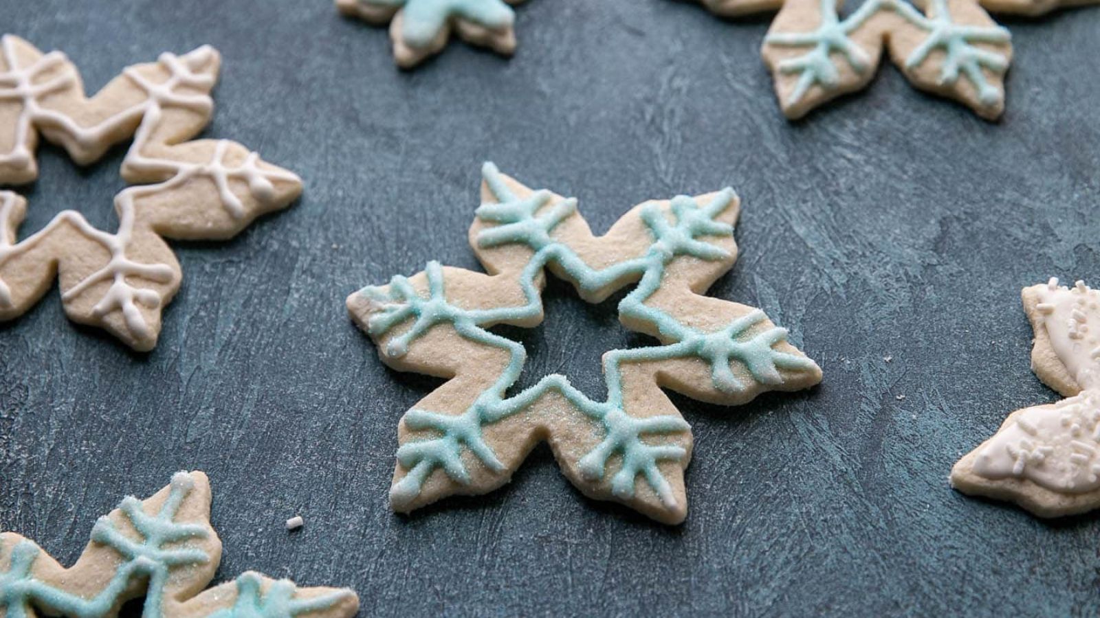 Snowflake sugar cookies.
