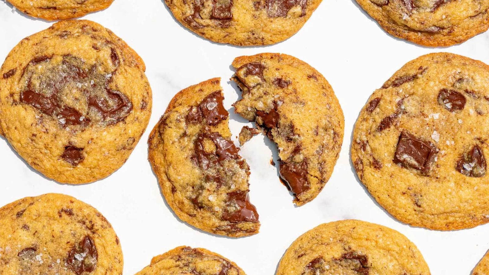 Sourdough cookie with chocolate inside.