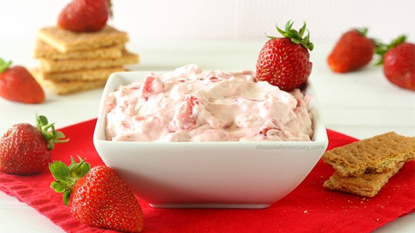 Strawberry cheesecake dip.