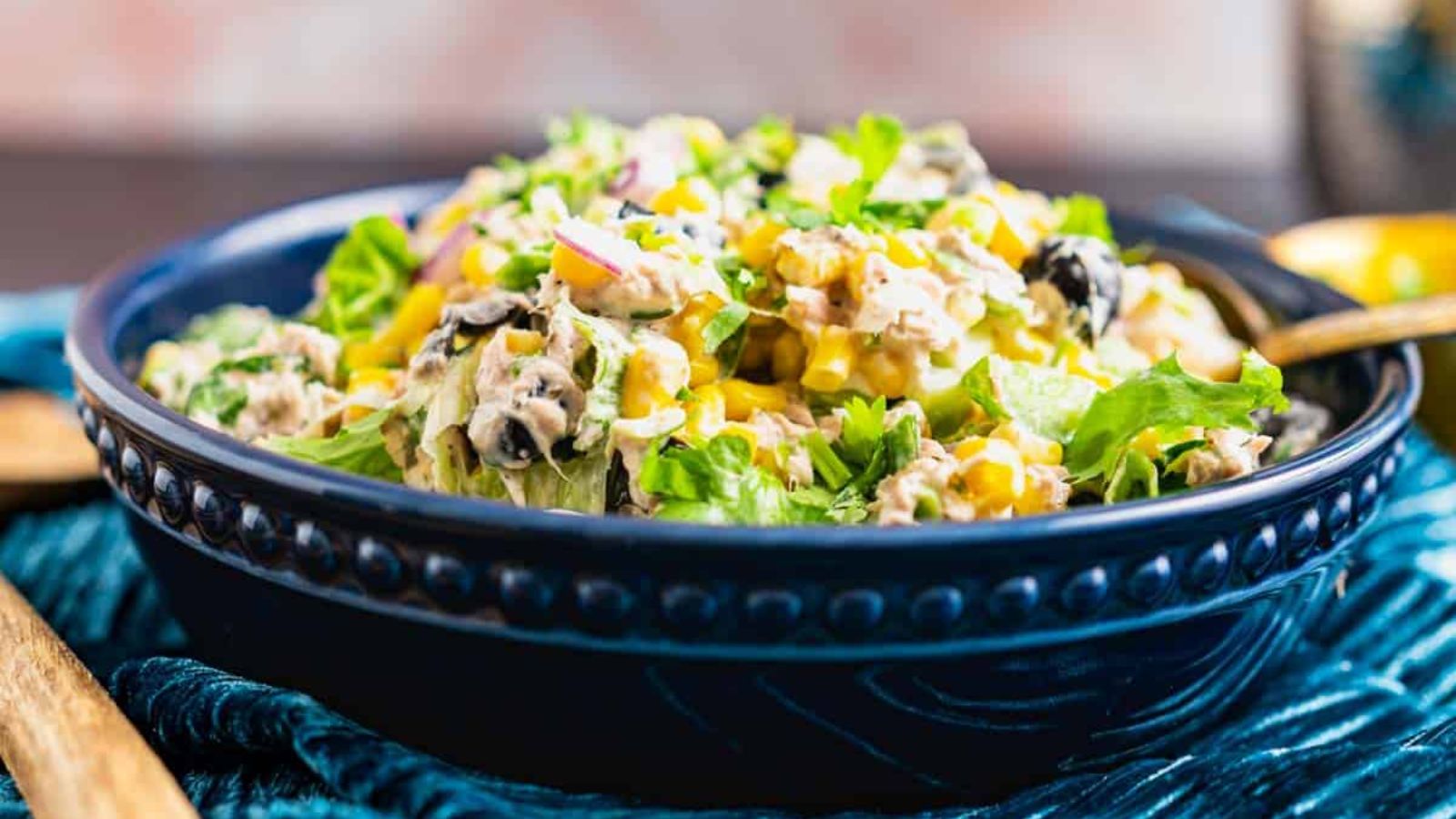 Corn salad with tuna.