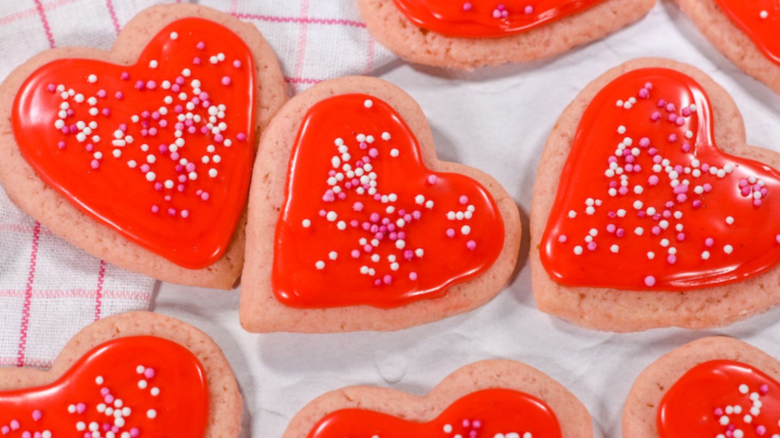 Heart shaped cookies.