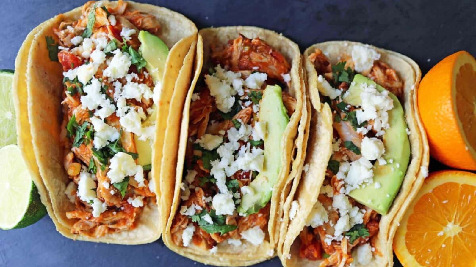 Chipotle chicken tinga tacos.