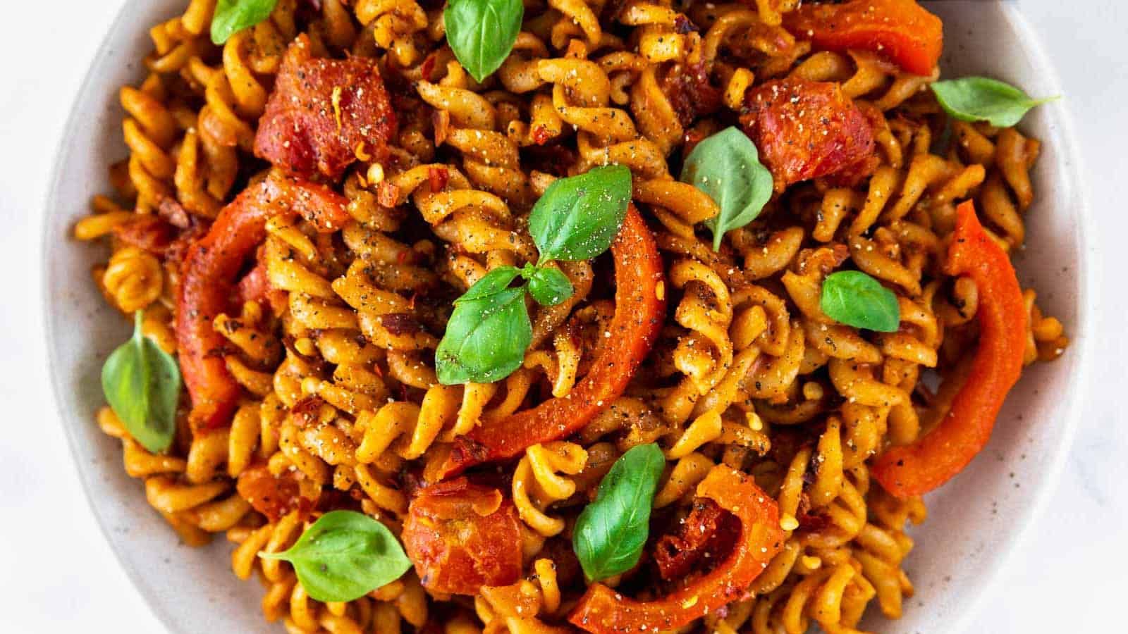 Pasta with spices.