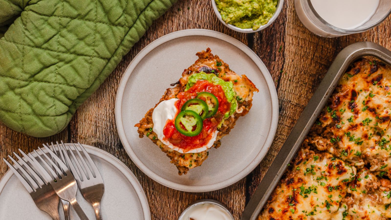 Frito taco bake on a plate.