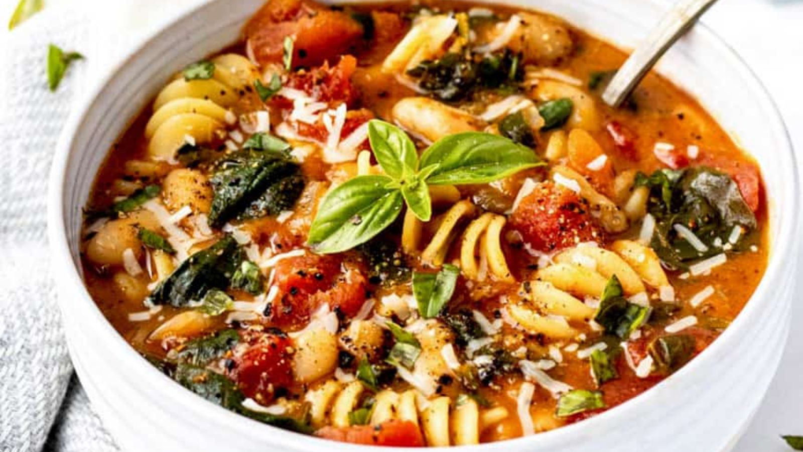 Bean soup in a bowl.
