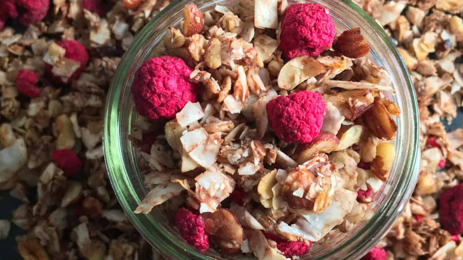 Granola in a jar.