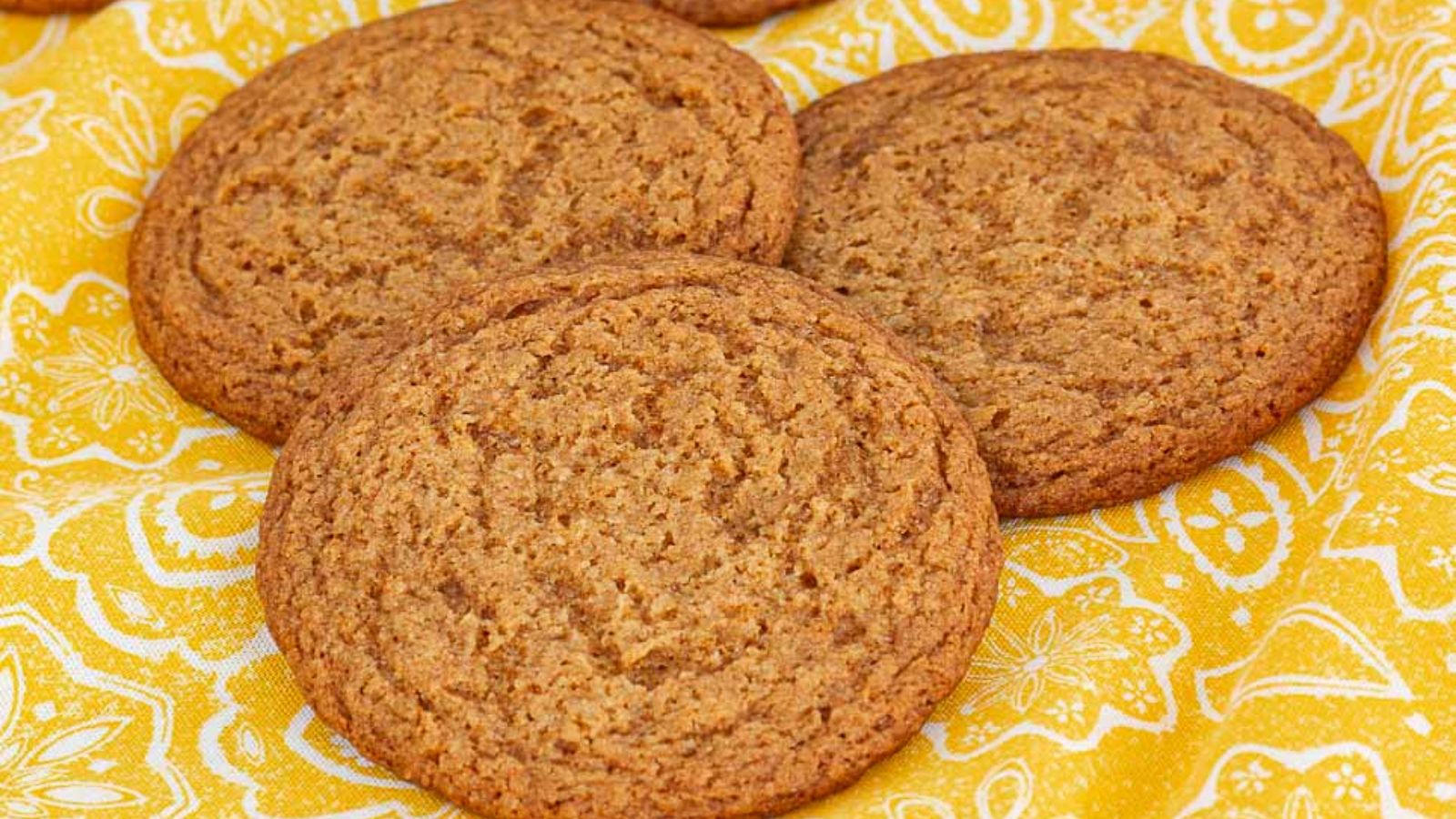 Three honey cookies.