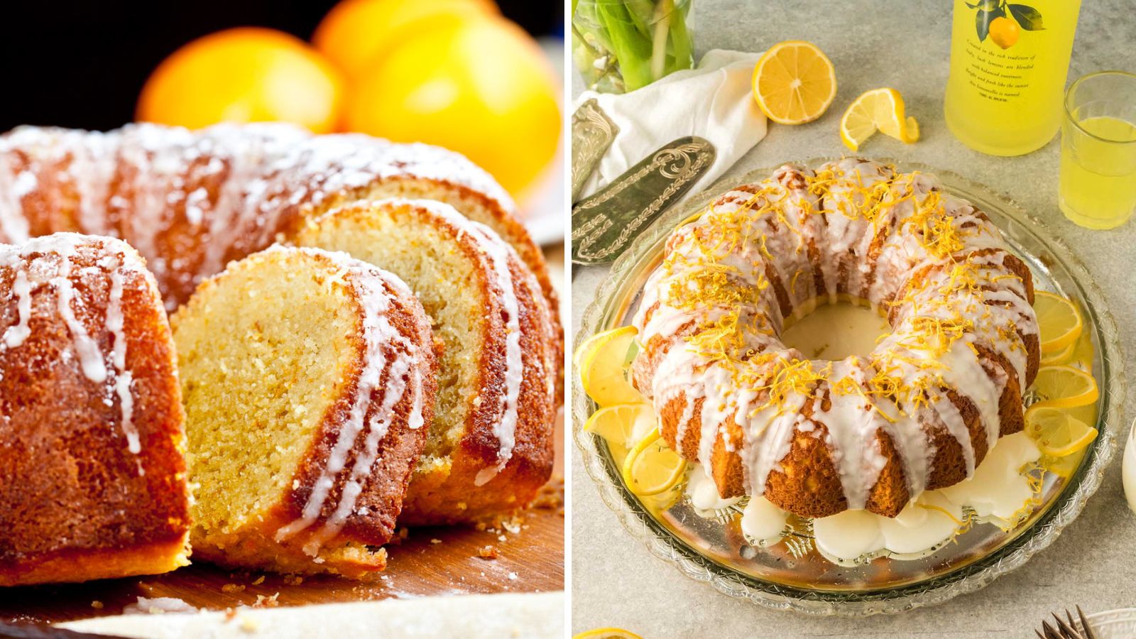 Whole limoncello bundt cake.