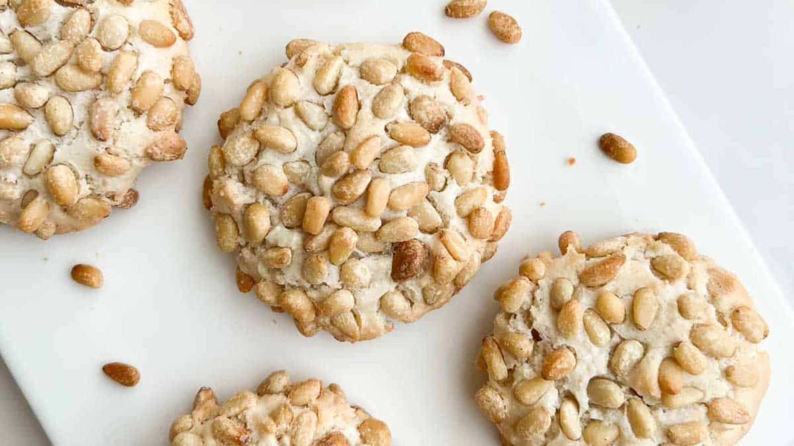 Pignoli cookies with nuts.