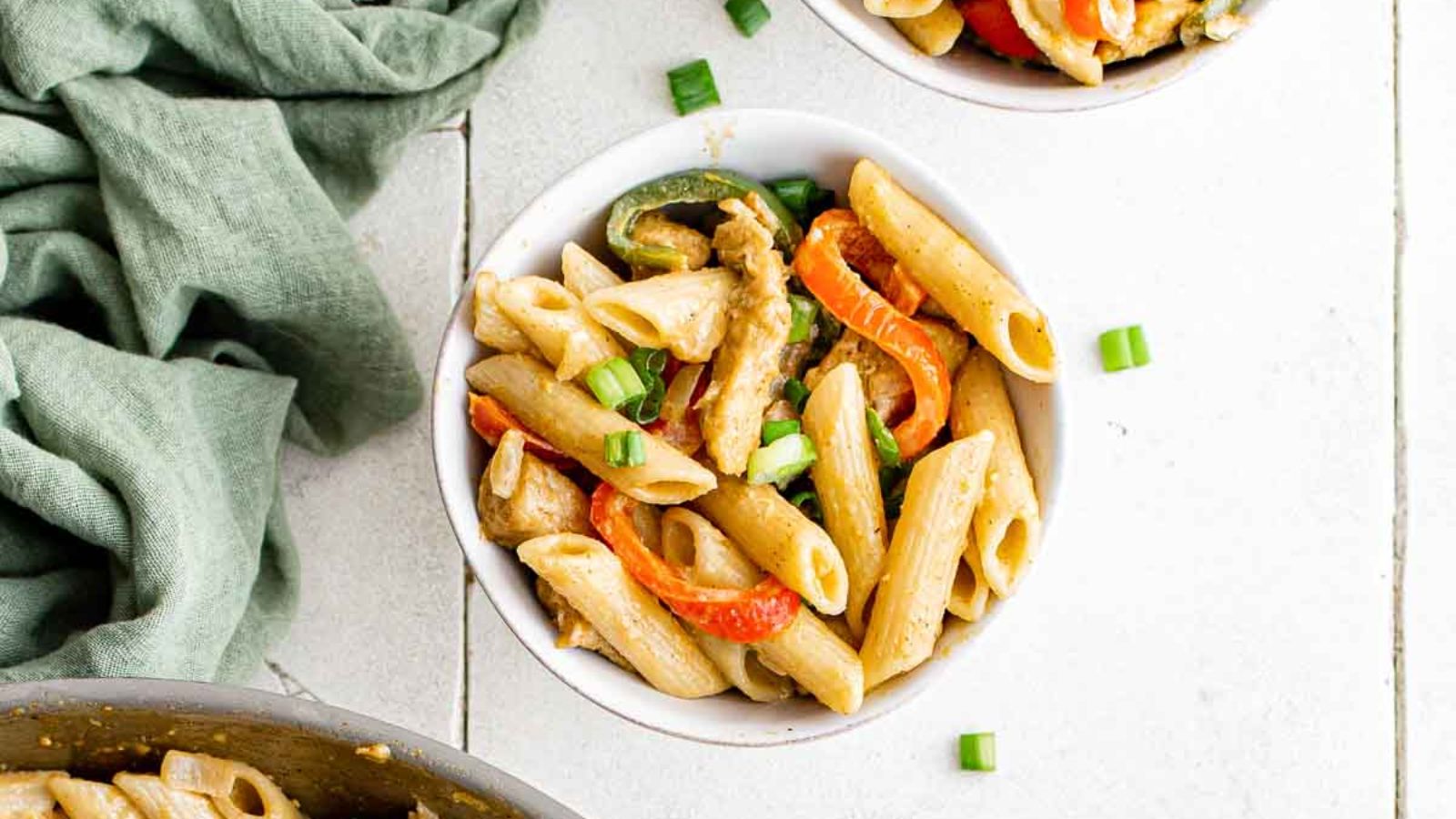Pasta in a bowl.