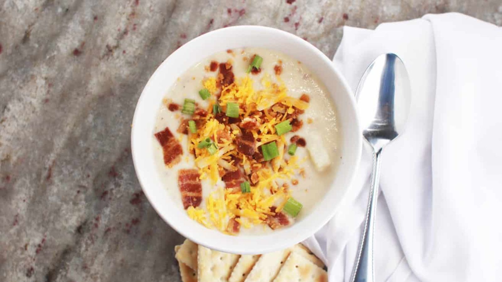 Red potato soup with cream cheese.
