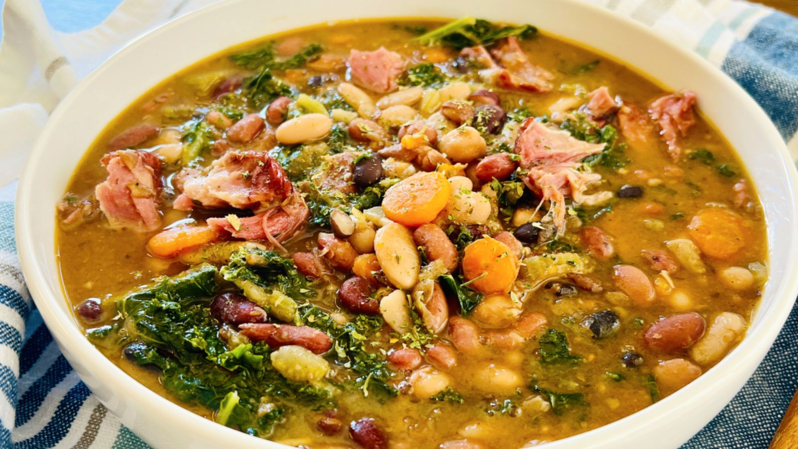 Bean soup with kale.