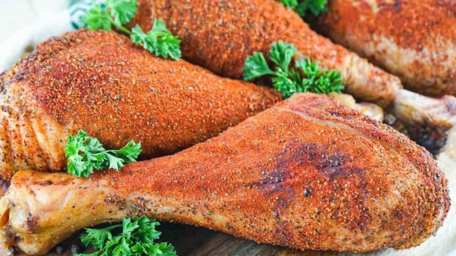 Turkey legs with powder.
