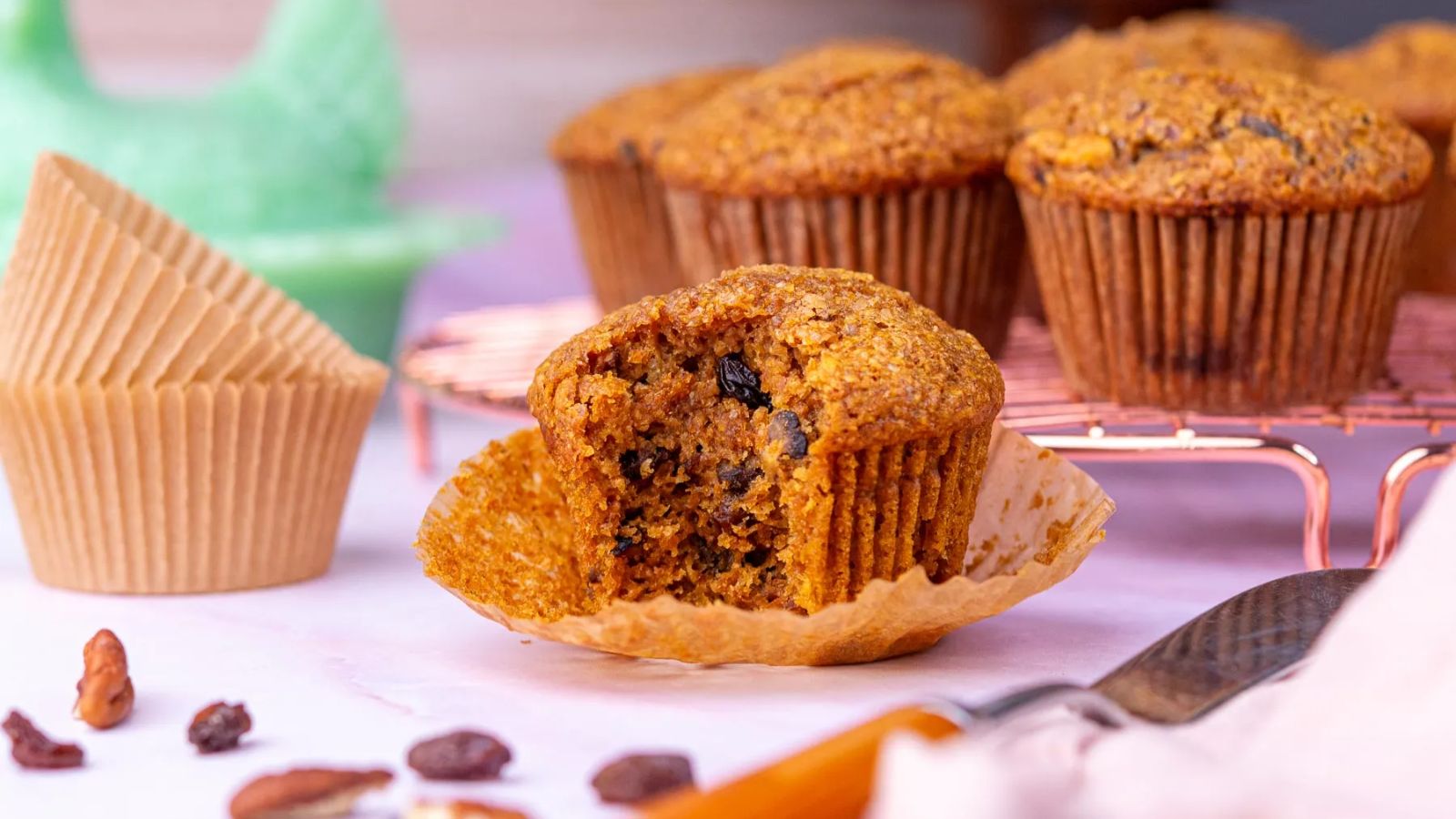 Muffin with a bite.