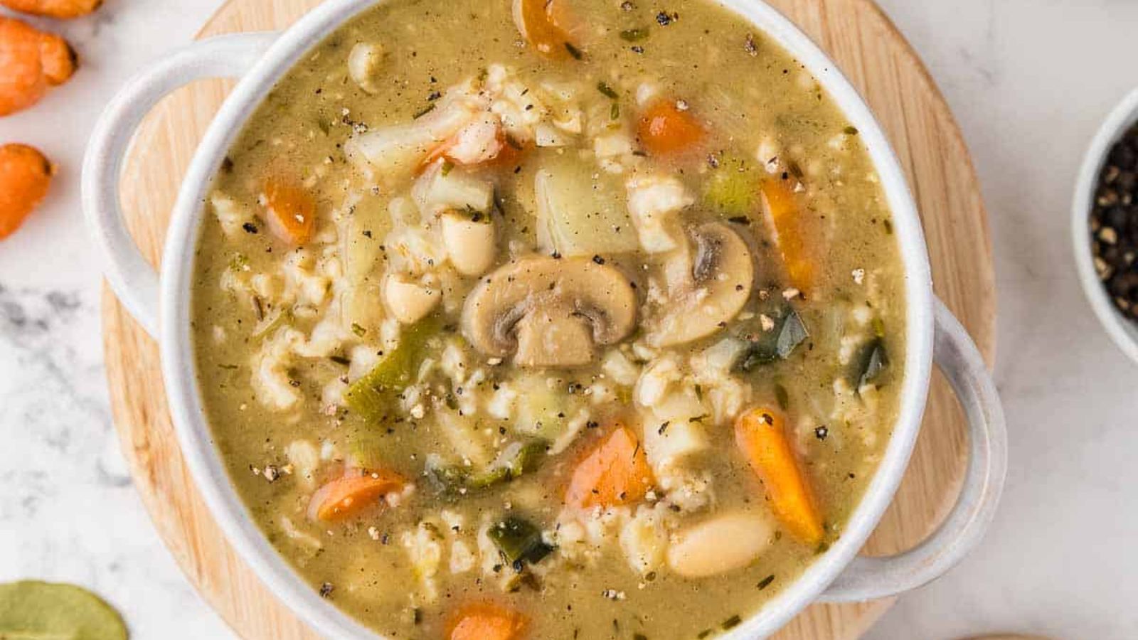 Pottage in a pot.