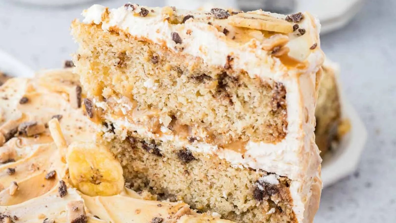 A slice of banoffee cake.