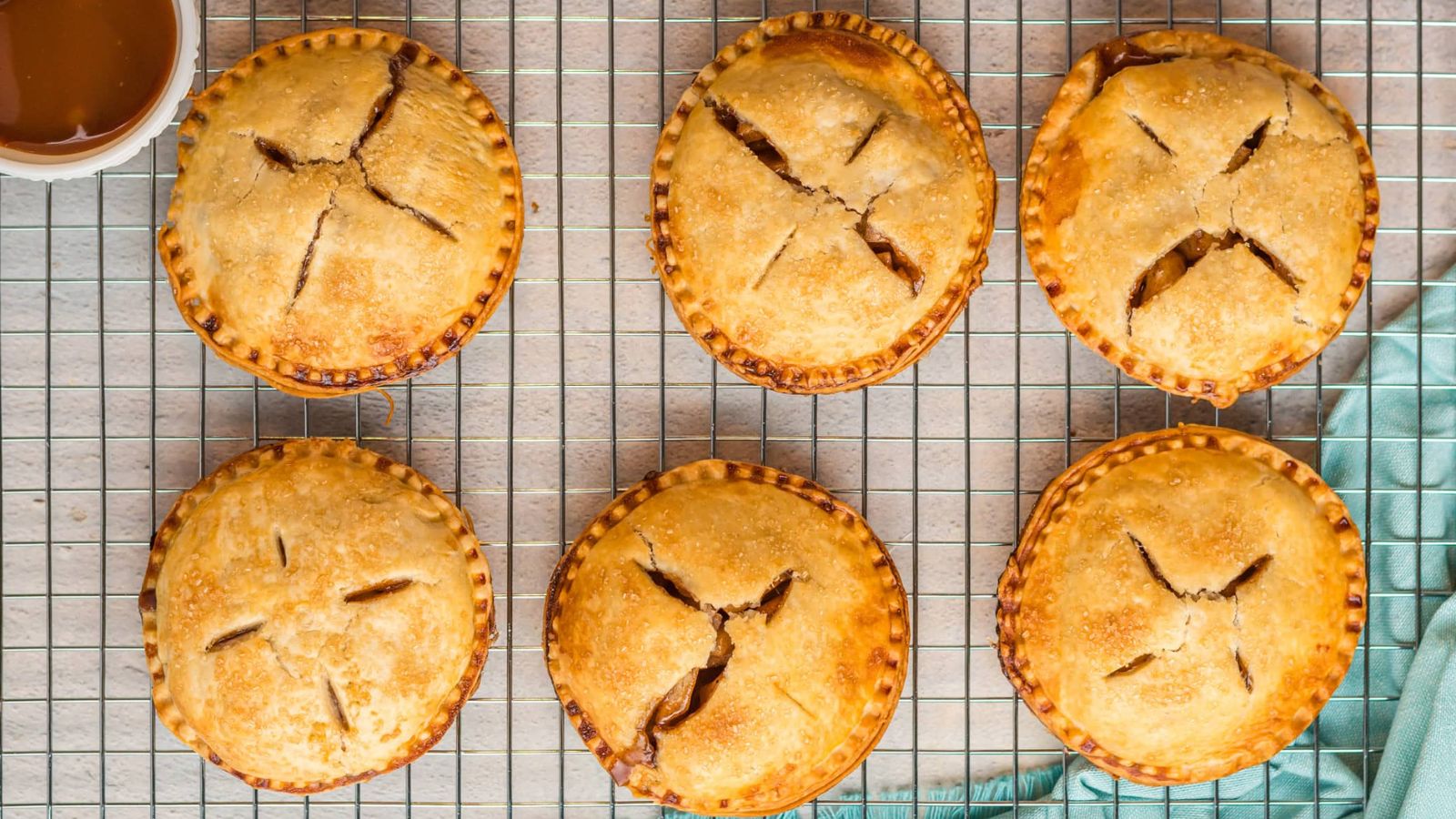 Apple pie hand pies with dip on the side.