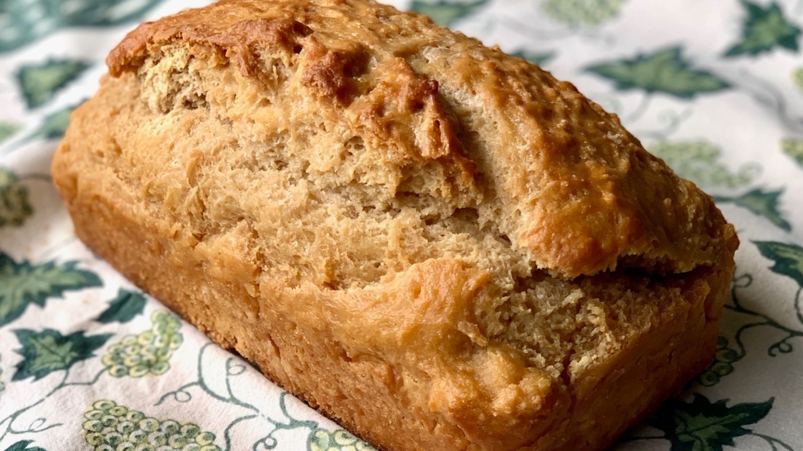 A baked loaf of beer bread.