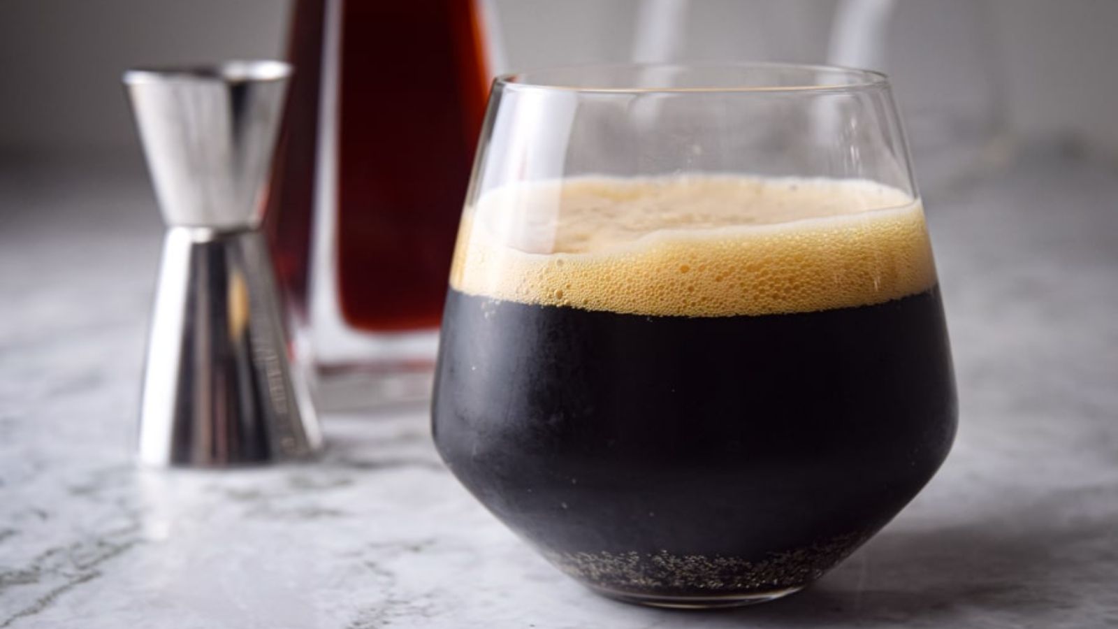 Cocktail in a glass.