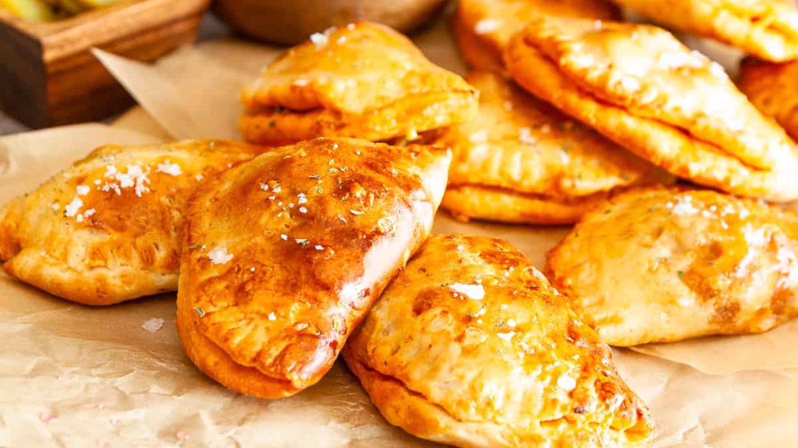 Taco pockets close up.