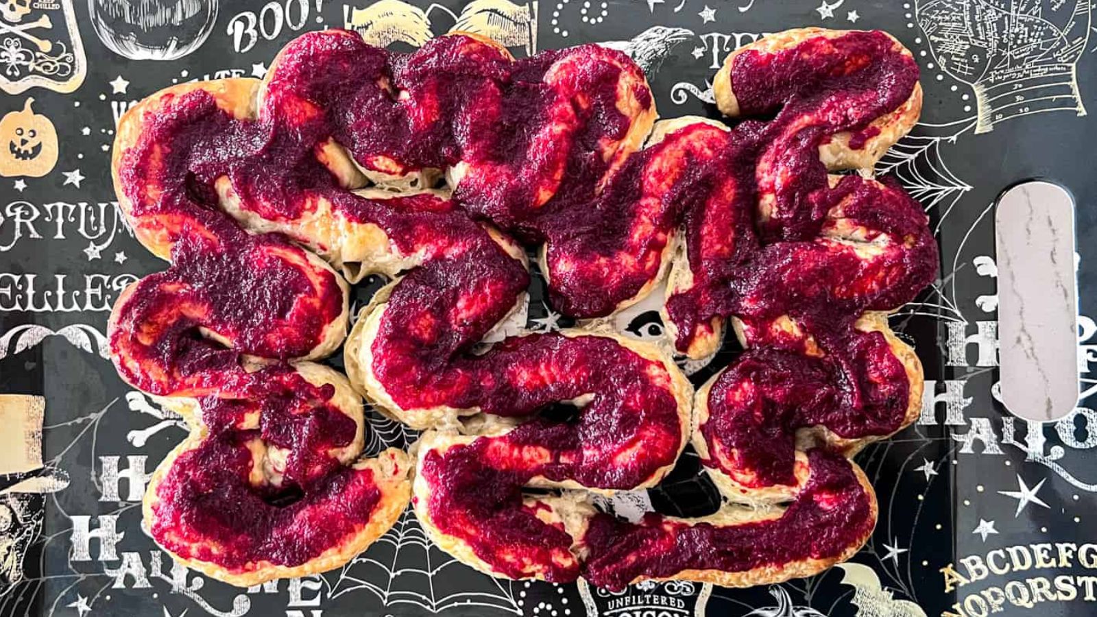Intestines in halloween theme.