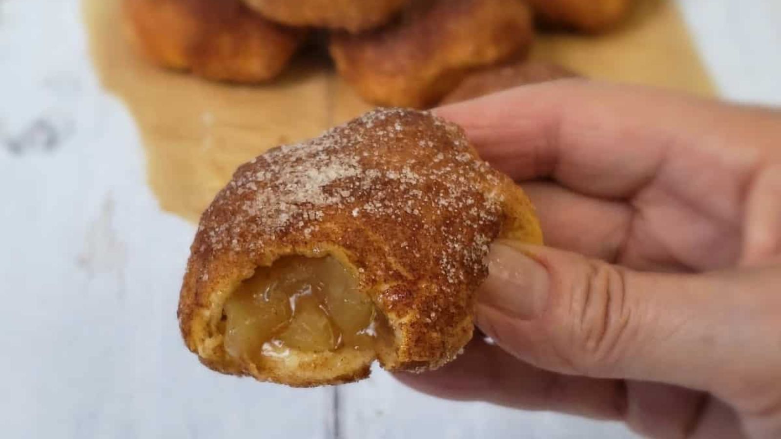 pie bomb with apple pie filling.