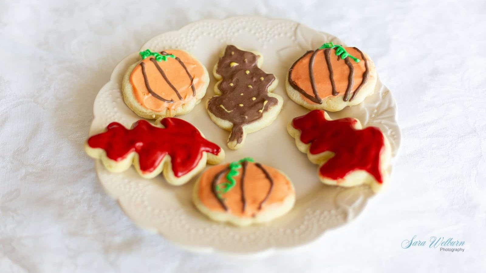 Sour cream sugar cookies with cream cheese frosting.