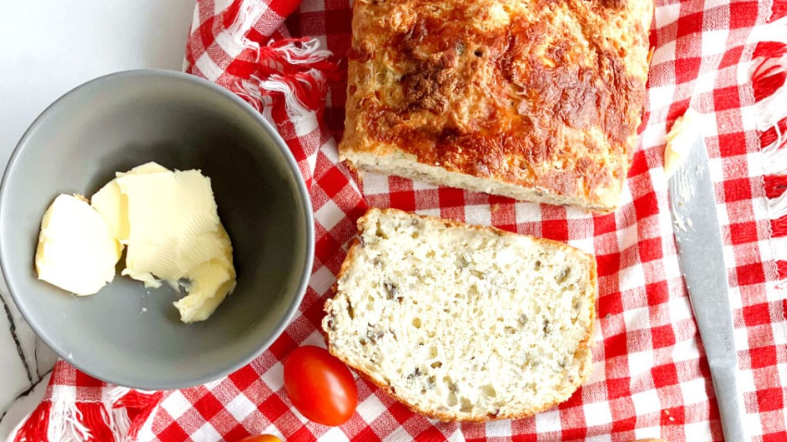 Feta and red onion bread.