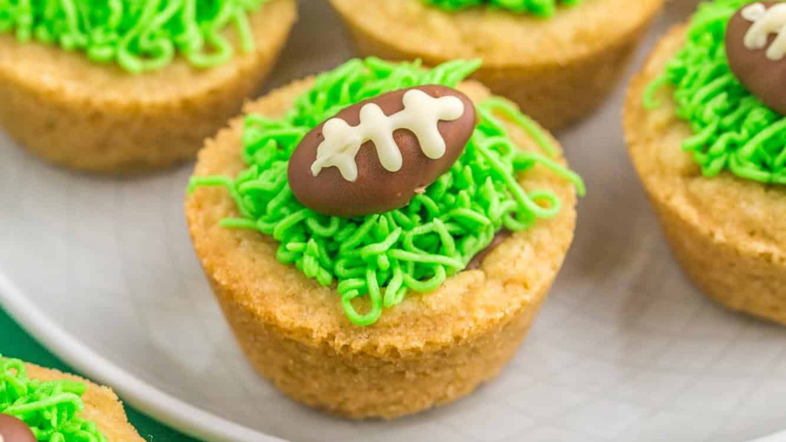 Football cookie cup.