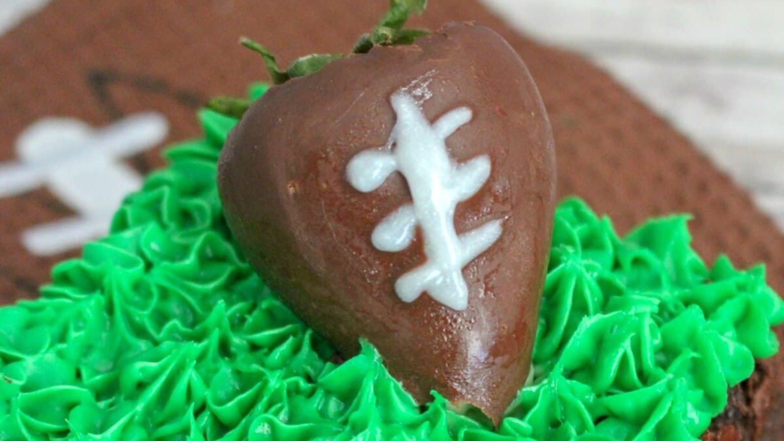Fudgy football brownie.