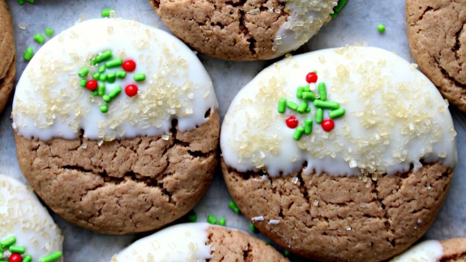 Two gingerbread cookies.