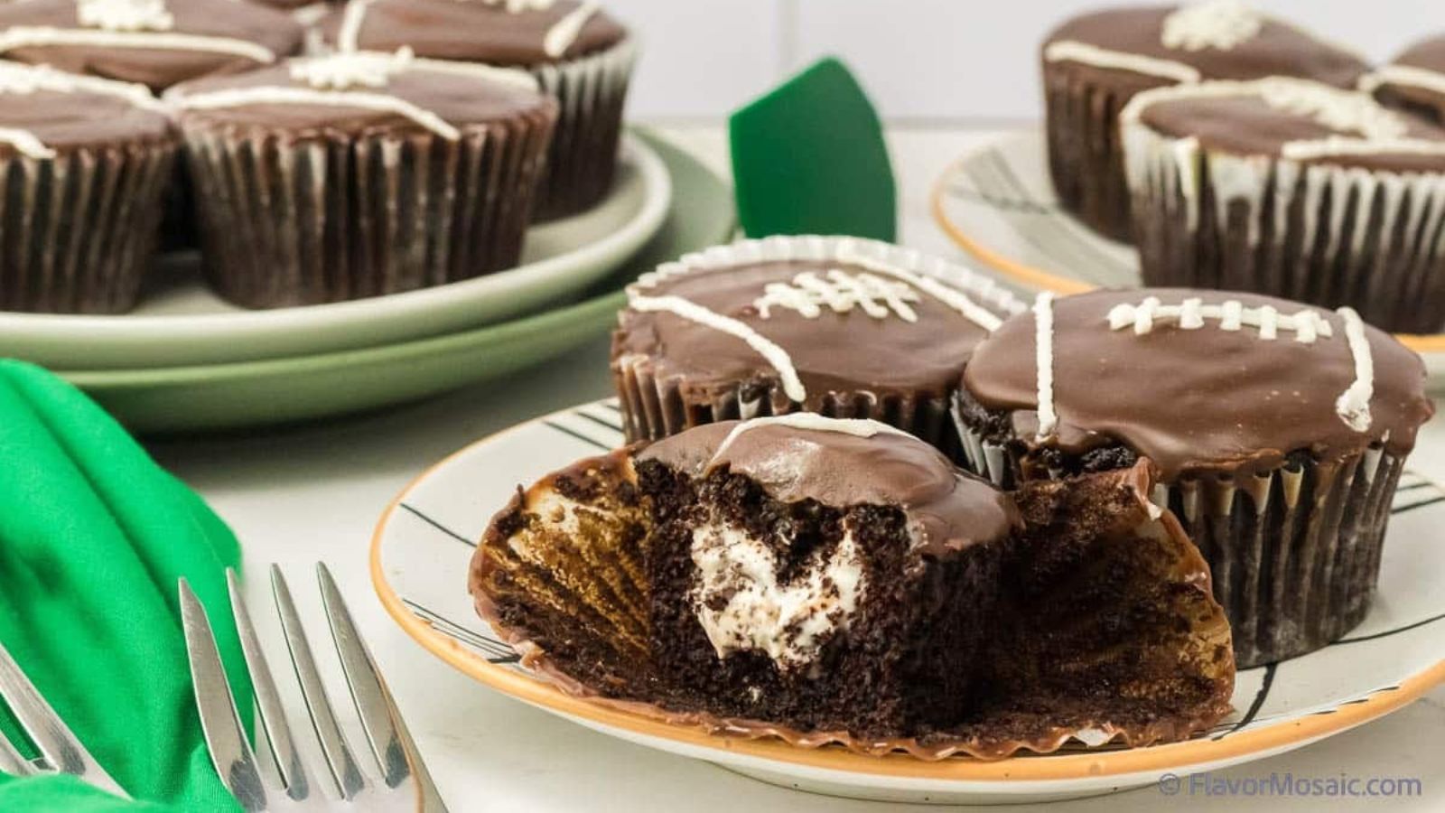 Cupcakes on a plate.
