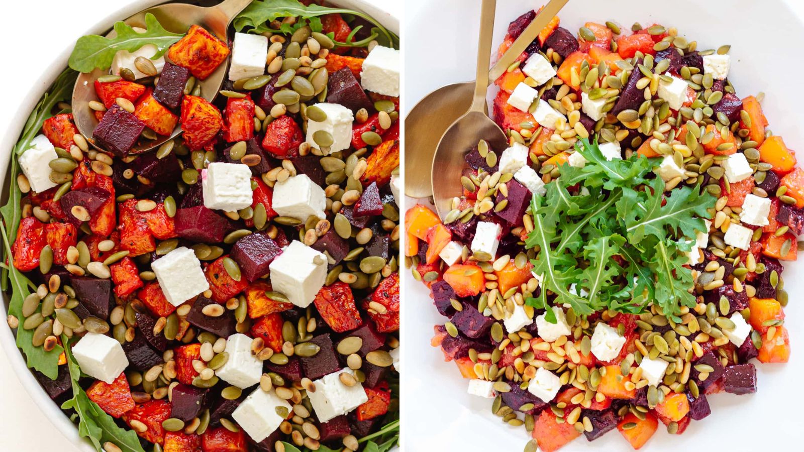 Pumpkin and beertroot salad.