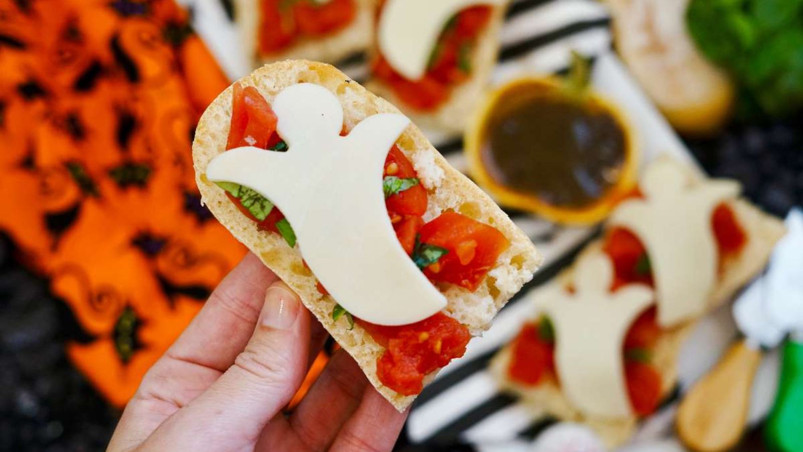Bruschetta close up.