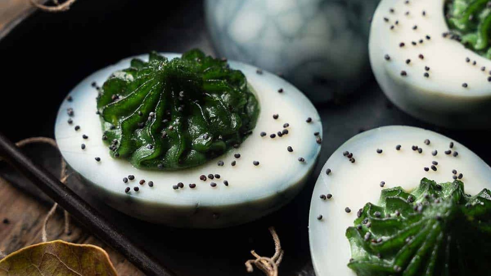 Swamp eggs with toppings.