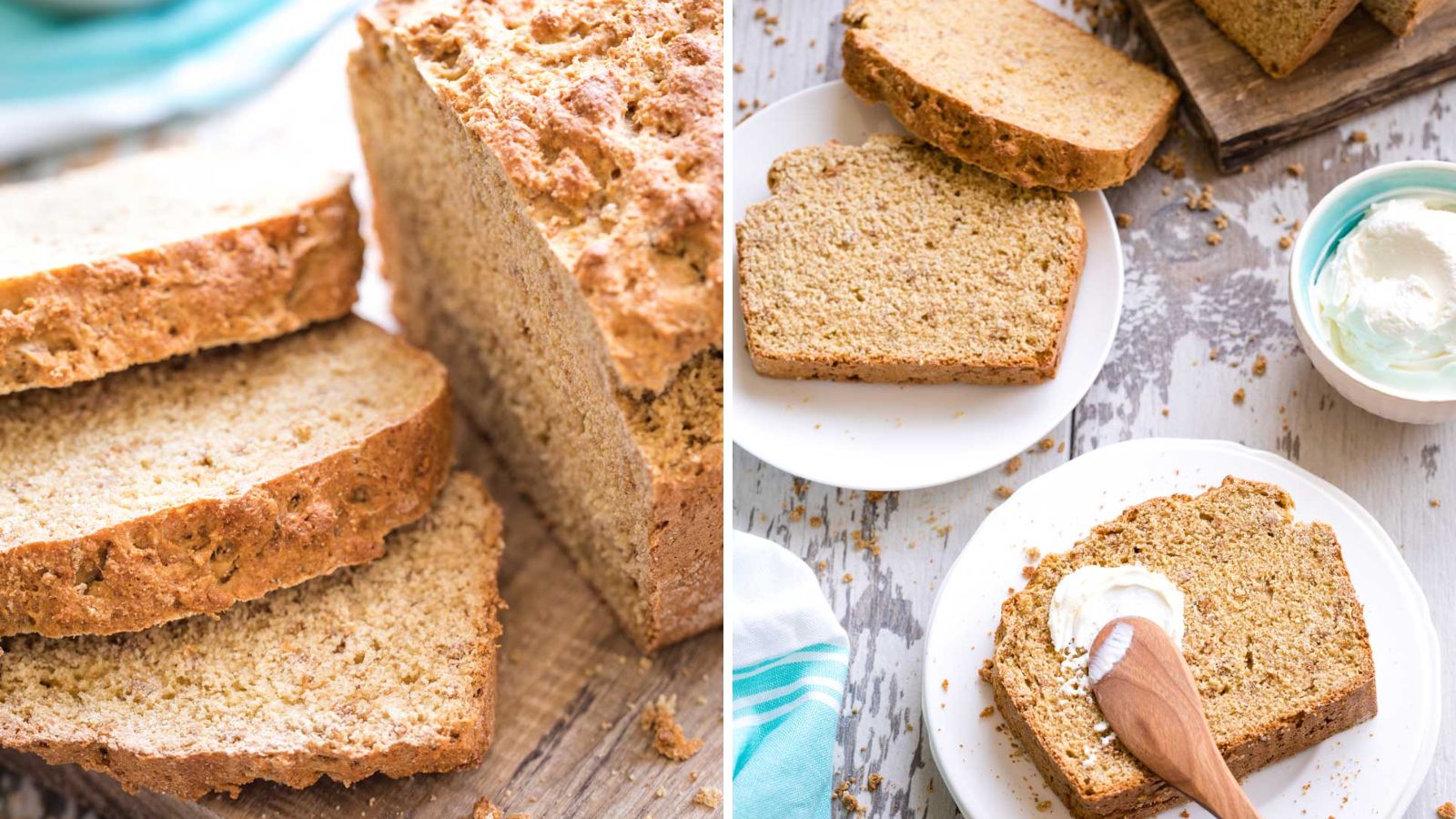 Slices of bread.