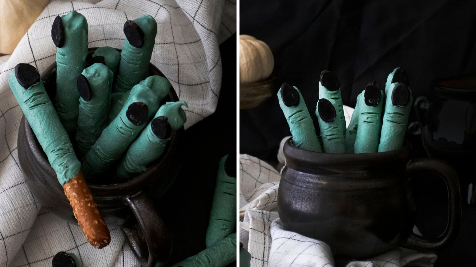 Witch fingers for halloween.