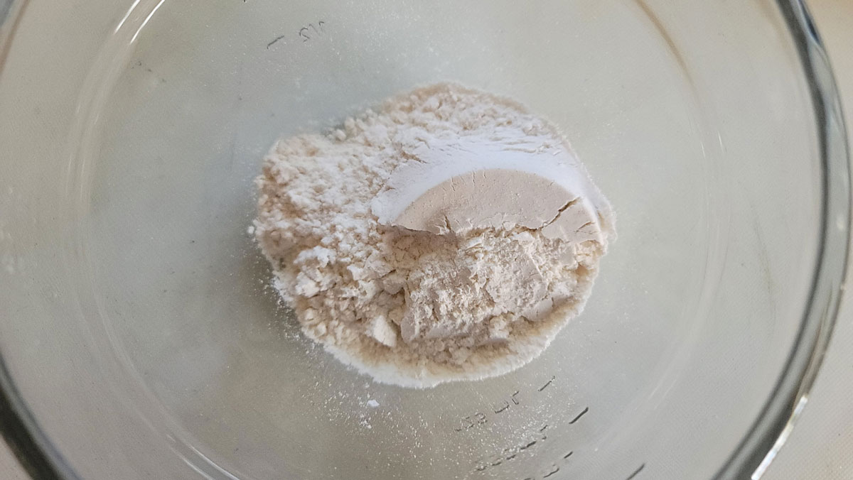 Flour in a small bowl.