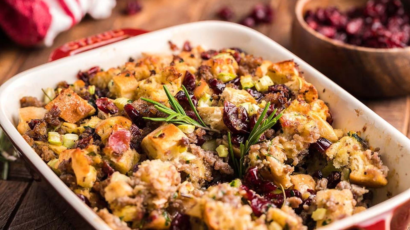 Sausage and cranberry stuffing.