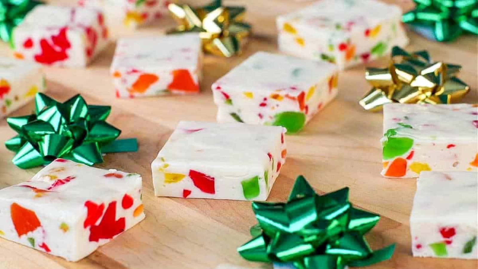 Nougat with christmas decor.