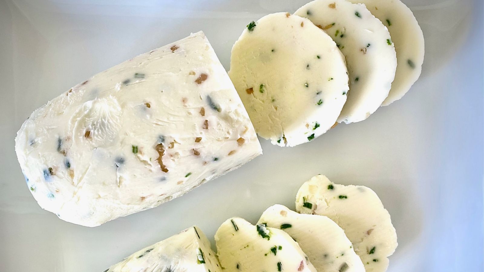 Compound butter slices.