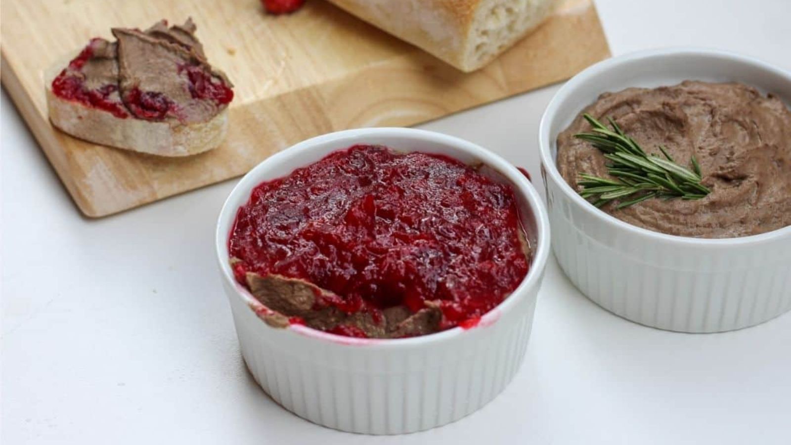 Chicken liver parfait in a bowl.