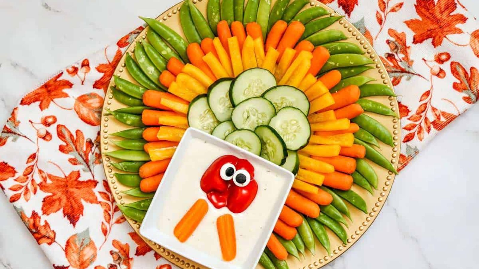 Veggie board with dip.